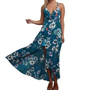 Boho Maxi Dress - Teal